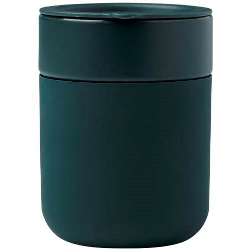 Obrázky: Keramický hrnek 330ml, silik obal, víčko, zelená, Obrázek 5