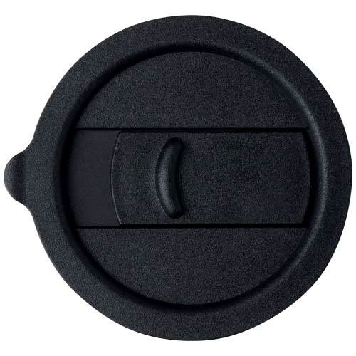 Obrázky: Keramický hrnek 330ml, silik obal, víčko, černá, Obrázek 3