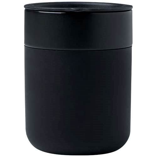 Obrázky: Keramický hrnek 330ml, silik obal, víčko, černá, Obrázek 5