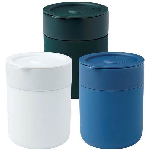 Obrázky: Keramický hrnek 330ml, silik obal, víčko, černá, Obrázek 6