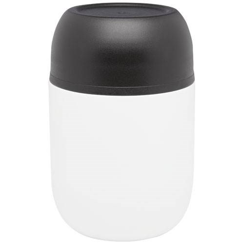 Obrázky: Dvouplášťová dóza na svačinu 480ml, bílo/černá