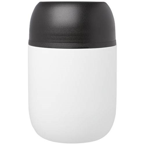 Obrázky: Dvouplášťová dóza na svačinu 480ml, bílo/černá, Obrázek 2