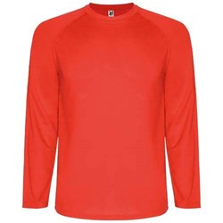 Obrázky: Dětské sport. triko dl.ruk. 150g, červené, vel.4