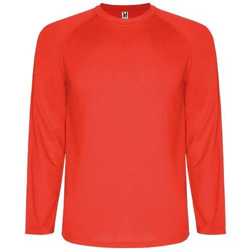 Obrázky: Dětské sport. triko dl.ruk. 150g, červené, vel.4