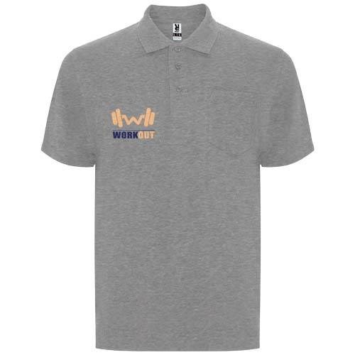 Obrázky: Unisex polokošile Centauro Premium 190 šedý mel.3XL, Obrázek 7