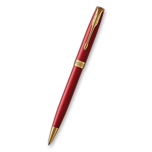 Obrázky: Kul.pero PARKER Sonnet Red GT+ kožené pouzdro, Obrázek 2