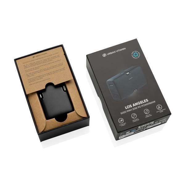 Obrázky: Powerbanka Urban Vitamin 5000mAh 20W PD, černá, Obrázek 16