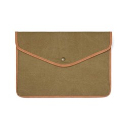 Obrázky: Plátěný polstrovaný obal na 14" notebook, zelená