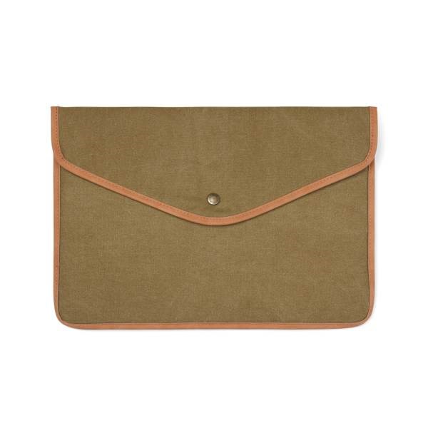 Obrázky: Plátěný polstrovaný obal na 14" notebook, zelená