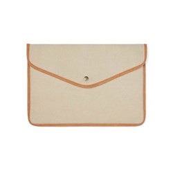Obrázky: Plátěný polstrovaný obal na 14" notebook, béžová
