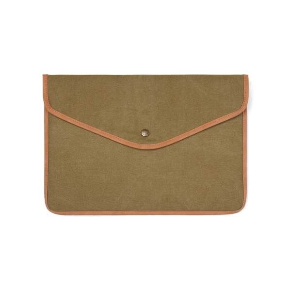 Obrázky: Plátěný polstrovaný obal na 16" notebook, zelená