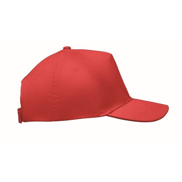 Obrázky: 5panelová baseball. keprová čepice, červená, Obrázek 6