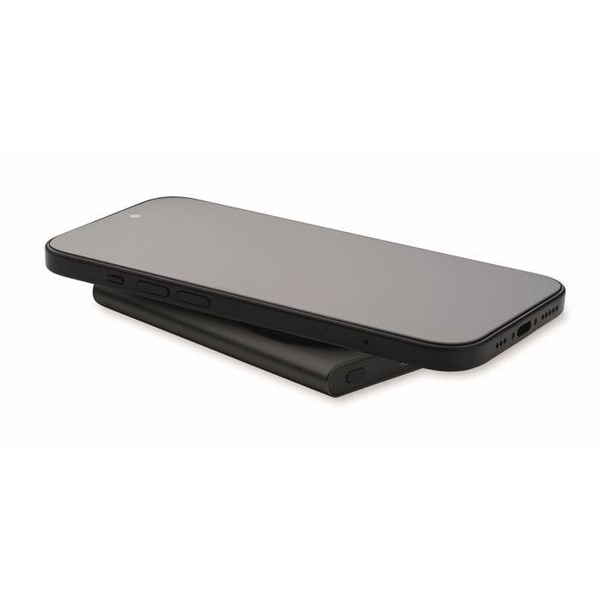 Obrázky: Powerbanka 5000 mAh s bezdrát.magnet.nabíj., černá, Obrázek 2