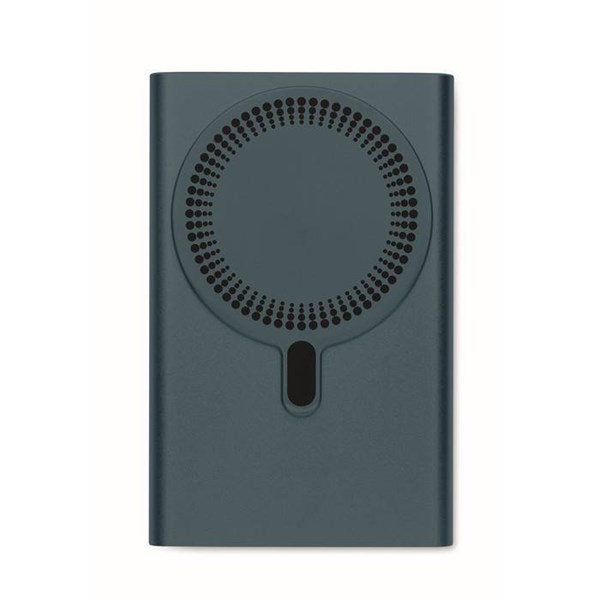Obrázky: Powerbanka 5000 mAh s bezdrát.magnet.nabíj., modrá, Obrázek 4