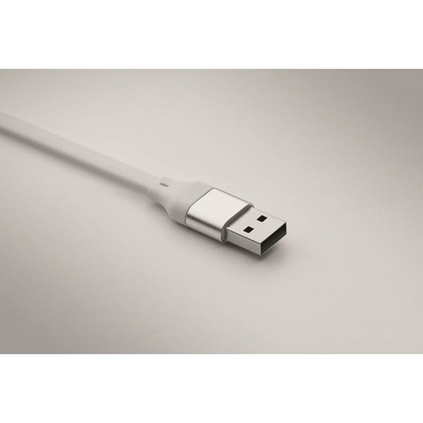 Obrázky: Přívěsek na klíče/stojan a nabíj. kabel 60W, bílý, Obrázek 6