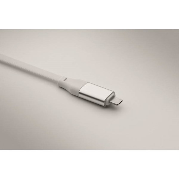 Obrázky: Přívěsek na klíče/stojan a nabíj. kabel 60W, bílý, Obrázek 8
