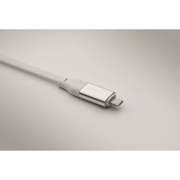 Obrázky: Přívěsek na klíče/stojan a nabíj. kabel 60W, bílý, Obrázek 9