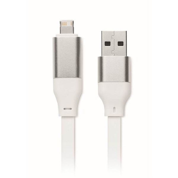 Obrázky: Přívěsek na klíče/stojan a nabíj. kabel 60W, bílý, Obrázek 11