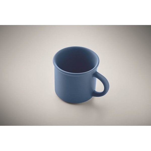 Obrázky: Matný keramický hrnek 300 ml s ouškem, modrý, Obrázek 2