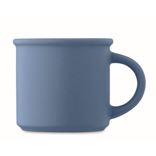 Obrázky: Matný keramický hrnek 300 ml s ouškem, modrý, Obrázek 3