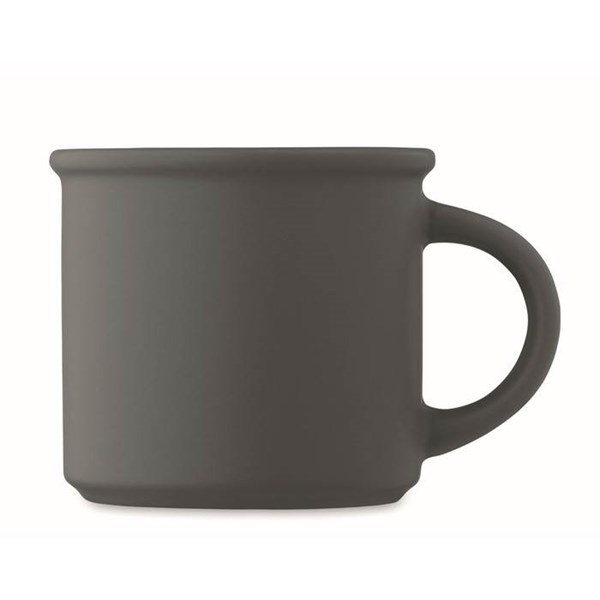 Obrázky: Matný keramický hrnek 300 ml s ouškem, tmavě šedý, Obrázek 3