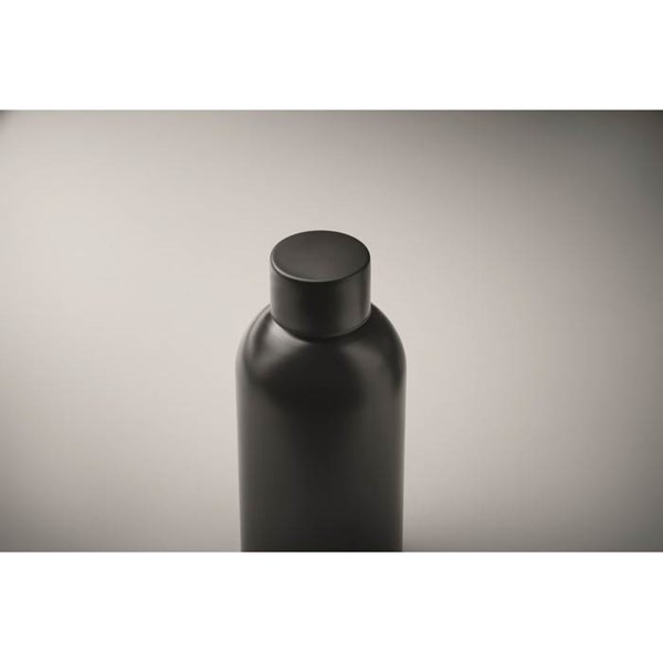 Obrázky: Jednostěnná láhev 500ml z recykl. nerez, černá, Obrázek 2