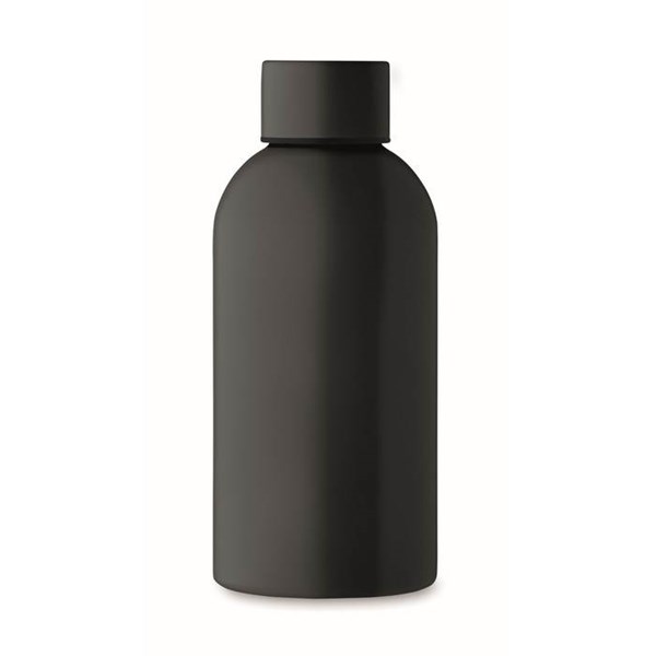 Obrázky: Jednostěnná láhev 500ml z recykl. nerez, černá, Obrázek 4