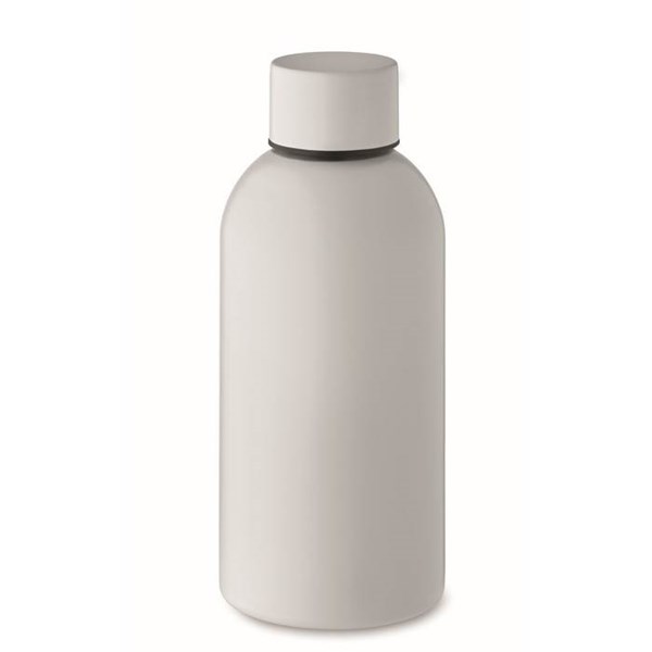 Obrázky: Jednostěnná láhev 500ml z recykl. nerez, bílá