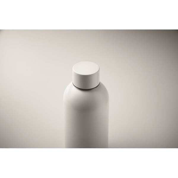 Obrázky: Jednostěnná láhev 500ml z recykl. nerez, bílá, Obrázek 2