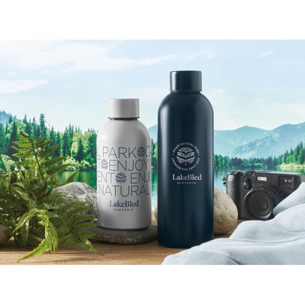 Obrázky: Jednostěnná láhev 500ml z recykl. nerez, bílá, Obrázek 8