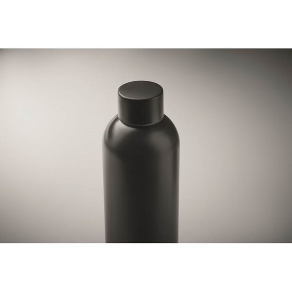 Obrázky: Jednostěnná láhev 750ml z recykl. nerez, černá, Obrázek 2