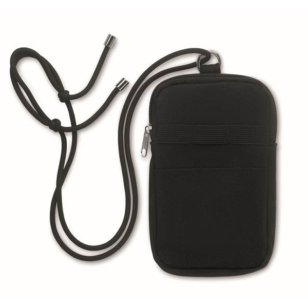 Obrázky: Černá bavlněná crossbody taška na smartphone