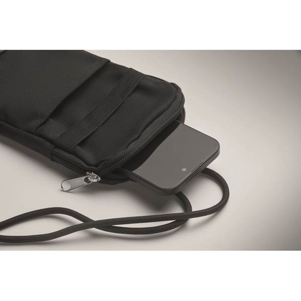 Obrázky: Černá bavlněná crossbody taška na smartphone, Obrázek 3