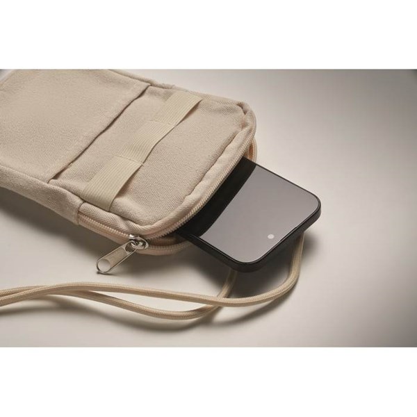Obrázky: Přírodní bavlněná crossbody taška na smartphone, Obrázek 3