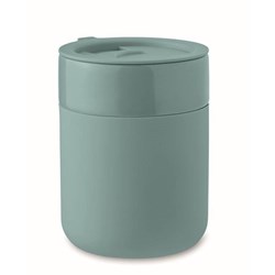 Obrázky: Keram. pohárek 330 ml s odním. návlek, petrolejová