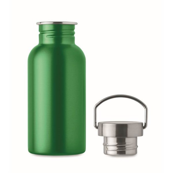 Obrázky: Jednostěnná recykl. nerez láhev 500ml, zelená, Obrázek 4