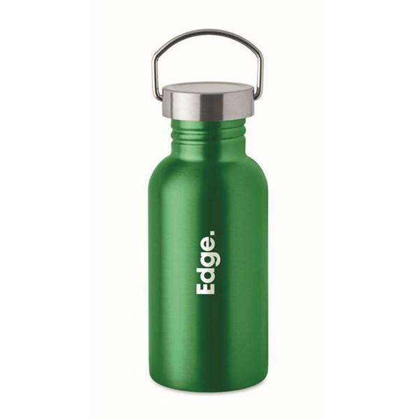 Obrázky: Jednostěnná recykl. nerez láhev 500ml, zelená, Obrázek 6