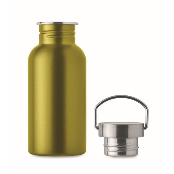Obrázky: Jednostěnná recykl. nerez láhev 500ml, limetková, Obrázek 3