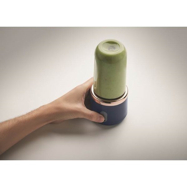 Obrázky: Modrý přenosný mixér 2x 400ml s USB dobíjením, Obrázek 2