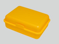 Obrázky: Žlutý plastový větší svačinový box