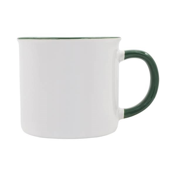 Obrázky: Keram. hrnek vhodný pro sublimaci 400 ml, tm.zelený, Obrázek 2