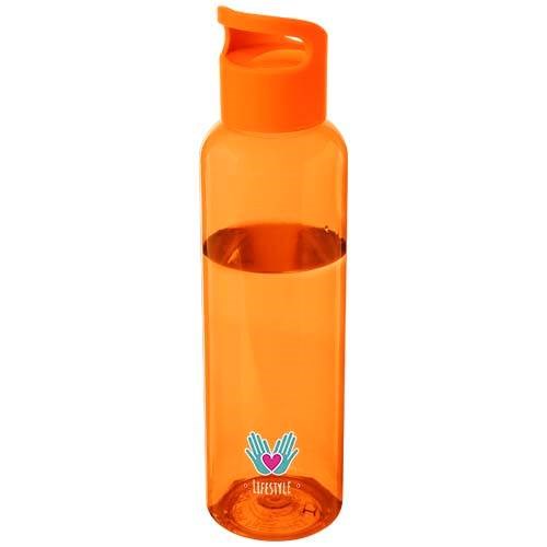 Obrázky: Oranžová transpar. 650ml láhev z recykl. plastu, Obrázek 5