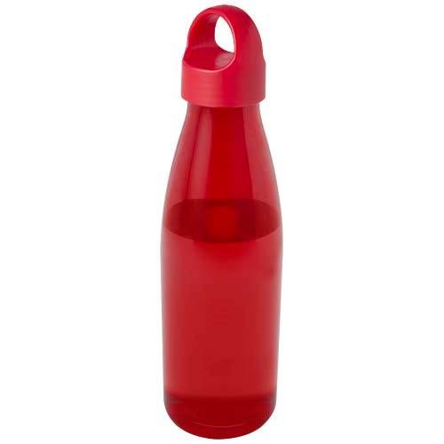 Obrázky: Láhev na vodu z recykl. plastu 800 ml, červená