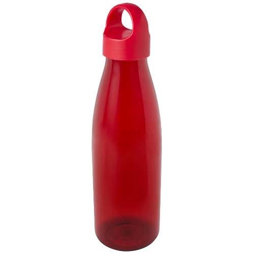 Obrázky: Láhev na vodu z recykl. plastu 800 ml, červená, Obrázek 2