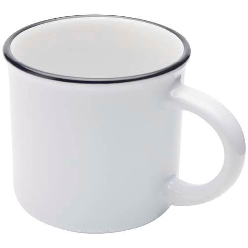 Obrázky: Keramický retro sublim. hrnek 240ml, v krab., bílá