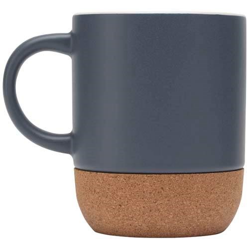 Obrázky: Matný keram. hrnek 300 ml s korkem, tm. modrá, Obrázek 7