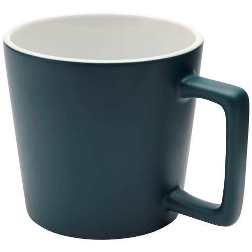 Obrázky: Keramický hrnek 370 ml, matný povrch, zeleno/bílý, Obrázek 3