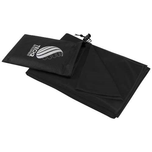 Obrázky: RPET sport. ručník 50×100cm v netk. obalu, černá, Obrázek 7