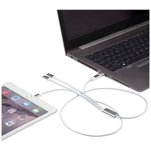 Obrázky: Stříbrný nabíjecí kabel 5v1 z recyklovaného hliníku, Obrázek 2