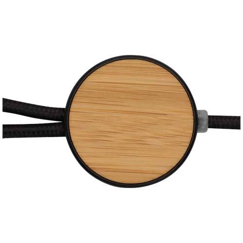Obrázky: Černý rychlonabíjecí 27W kabel 5v1, 150 cm, bambus, Obrázek 8